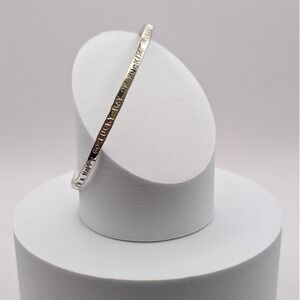 DSD Sterling Silver‎ Ray Of Sunshine Sweary Hand Stamped Cuff Bracelet 925 7g